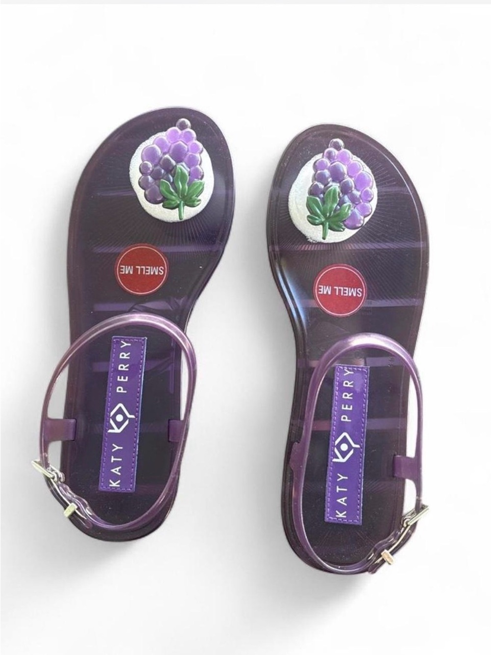 Katy Perry Collections Purple Jelly Sandals with Grape Accent
